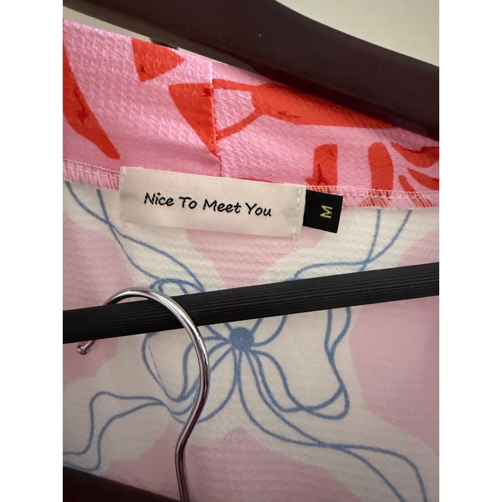 NWOT 3 piece crawfish lobster pink & red bikini set size medium tiktok viral - Picture 9 of 10